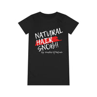 Natural Hair Snob T-Shirt Dress (Red Paint Swipe)