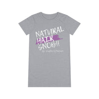 Natural Hair Snob T-Shirt Dress (Lavender Paint Swipe)