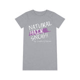 Natural Hair Snob T-Shirt Dress (Lavender Paint Swipe)