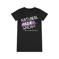 Natural Hair Snob T-Shirt Dress (Lavender Paint Swipe)