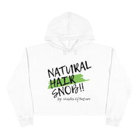 Natural Hair Snob Crop Hoodie (Green Paint)