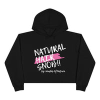 Natural Hair Snob Crop Hoodie (Pink Paint)