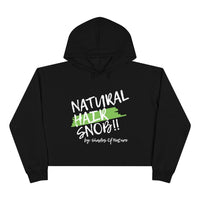 Natural Hair Snob Crop Hoodie (Green Paint)