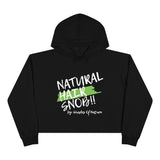 Natural Hair Snob Crop Hoodie (Green Paint)