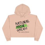 Natural Hair Snob Crop Hoodie (Green Paint)