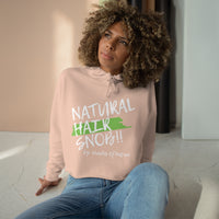 Natural Hair Snob Crop Hoodie (Green Paint)