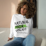 Natural Hair Snob Crop Hoodie (Green Paint)