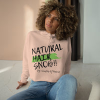 Natural Hair Snob Crop Hoodie (Green Paint)