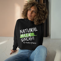 Natural Hair Snob Crop Hoodie (Green Paint)